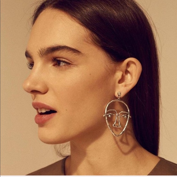 Urban Outfitters Jewelry - LAST SET SALE Oversize Hollow Face Earrings